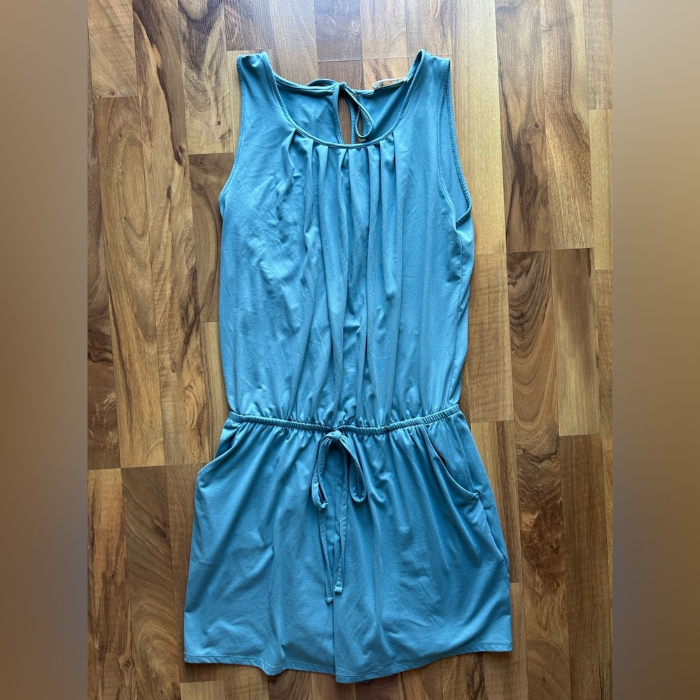 Blue Sleeveless Romper